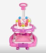Baby Musical Walker cum Rocker with Push Handle BLB Brand - Pink - Image 3