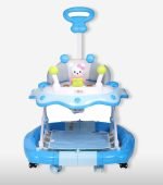 Baby Musical Walker cum Rocker with Push Handle BLB Brand - Blue - Image 3