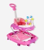 Baby Musical Walker cum Rocker with Push Handle BLB Brand - Pink