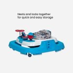Safety 1st Ready, Set, Walk Dx Developmental Baby Walker with Wheels, Baby Toys, Nantucket - Image 3