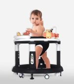 360° Rotating Seat Baby Activity Center Walker - Black & White