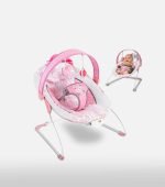 CozyPink Baby Bouncer Rocker with Toy Bar – Soft & Safe Infant Seat