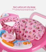 Pink Baby Walker with Musical Toys - Image 4