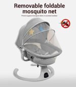 Electric Baby Swing Bed with Music and Remote Control - Image 2