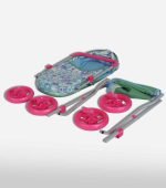 Toy Doll Pram for Kids - Blue, Green & Pink - Image 2