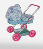 Toy Doll Pram for Kids - Blue, Green & Pink