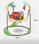 Jungle Joy Baby Activity Jumper – 360° Rotating Seat with Music & Toys (84x90cm)