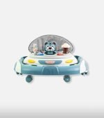Multifunctional Adjustable Baby Walker with Toy Tray – Blue & White - Image 4