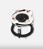 360° Rotating Seat Baby Activity Center Walker - Black & White - Image 2