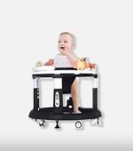 360° Rotating Seat Baby Activity Center Walker - Black & White - Image 4